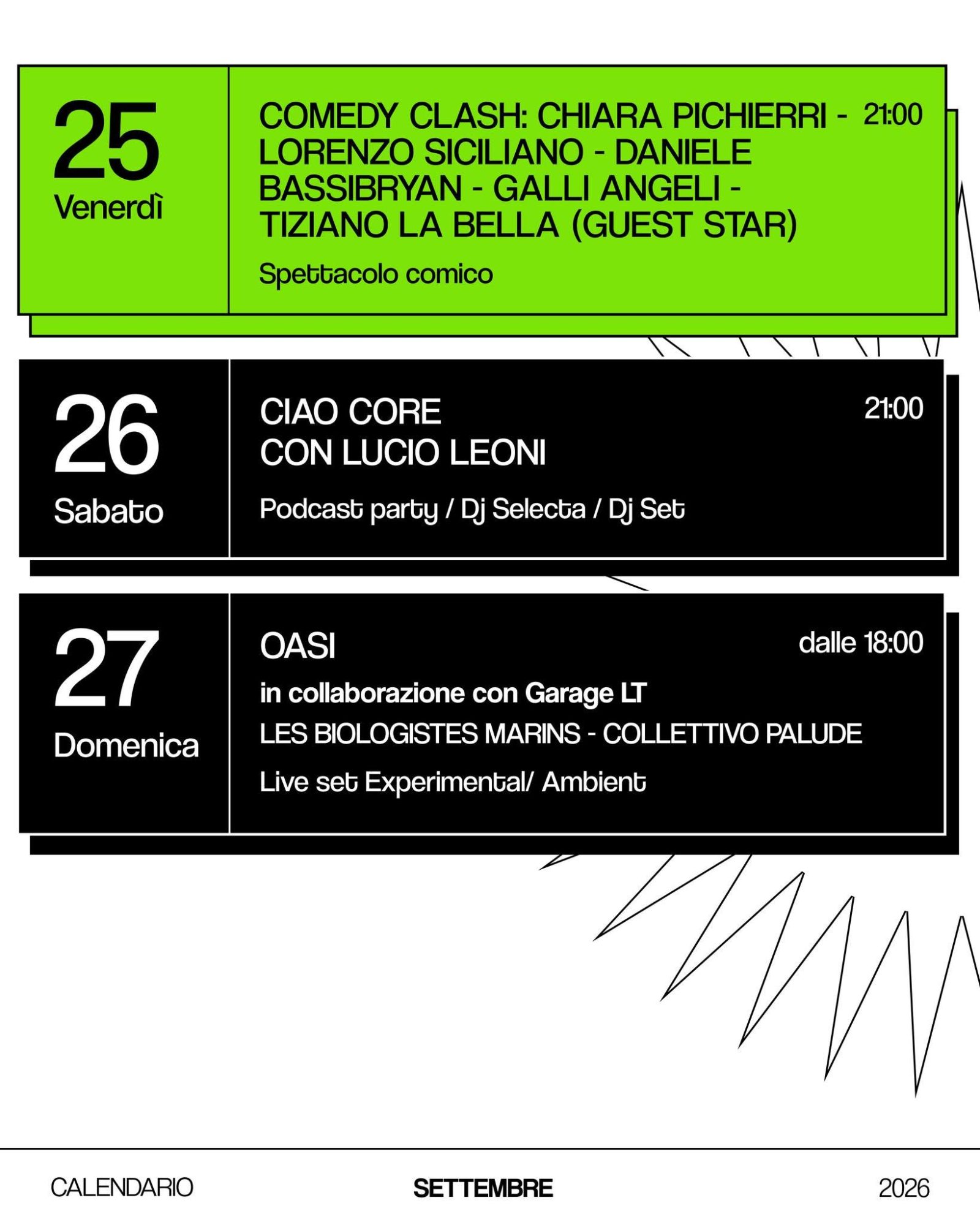 Calendario Settembre 2026 - Sottoscala9 - Foto 1