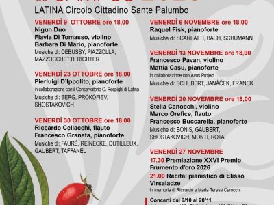 Concerti d'Autunno del Campus 2026 - Circolo Cittadino Sante Palumbo
