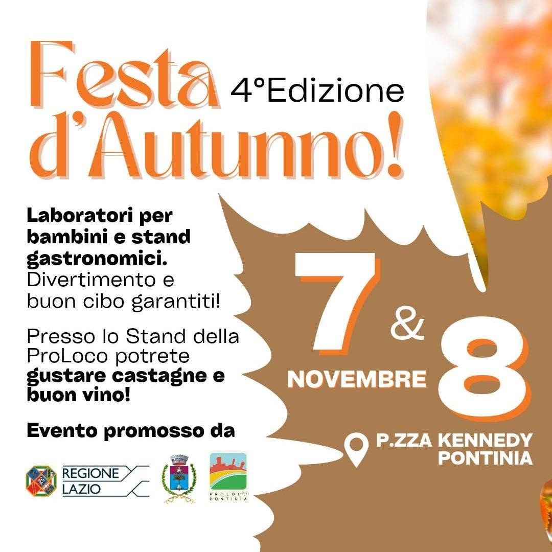 Festa d'Autunno 2026 a Pontinia - 4a edizione