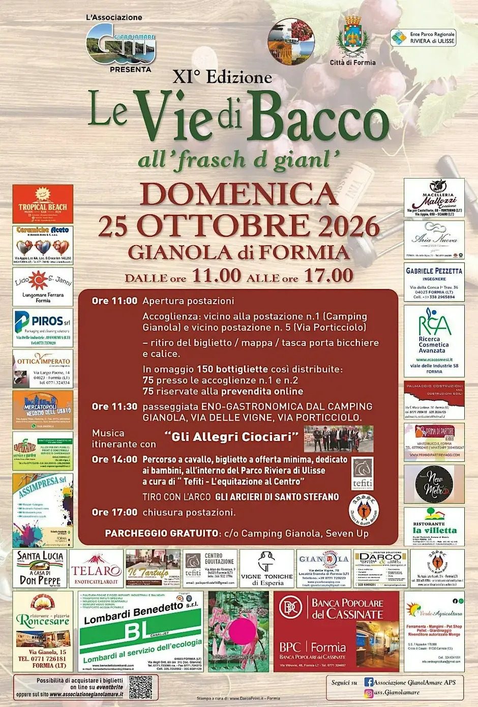 Le Vie di Bacco all'frasch d gianl' - XI edizione
