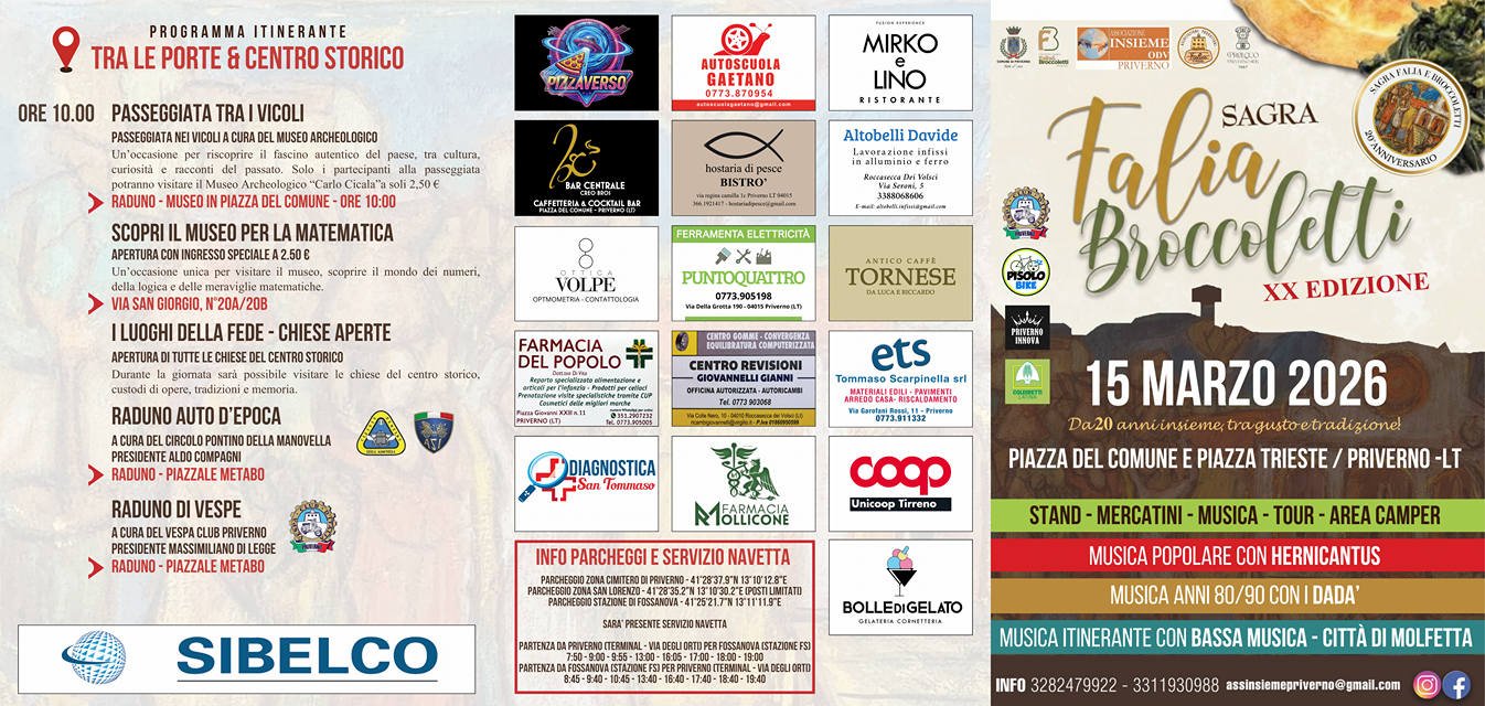 Sagra Falia e Broccoletti XX Edizione - Priverno 2026 - Foto 1