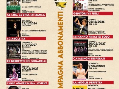 Stagione Teatrale 2026/27 del Teatro Fellini di Pontinia