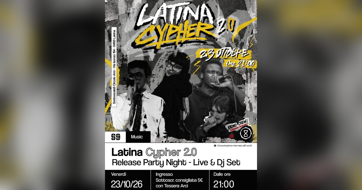 Latina Cypher 2.0 – Release Party Night: live & DJ Set