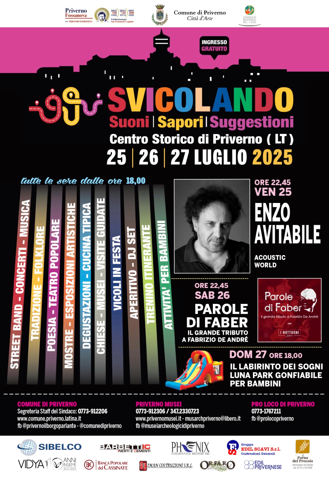 Svicolando 2025 - X Edizione - Suoni, Sapori e Suggestioni a Priverno Città d'Arte - programma