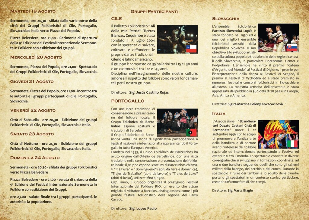 Festival Internazionale Sermoneta in Folklore 2025 - depliant - pagina 2