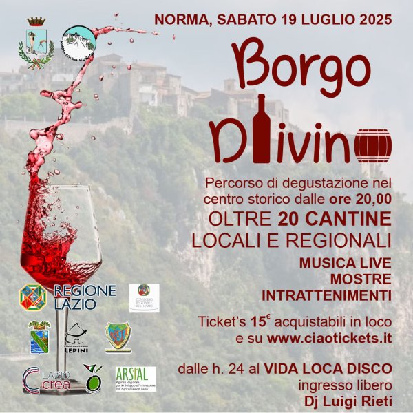 Borgo DiVino 2025 - Percorso di degustazione nel centro storico di Norma