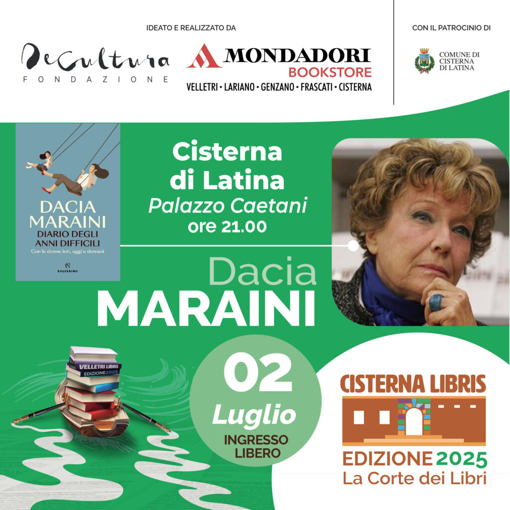 Dacia Maraini presenta "Diario degli anni difficili. Con le donne di ieri, oggi e domani" - Cisterna Libris