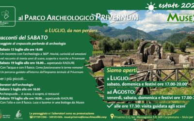 Estate 2025 al Parco Archeologico Privernum – I Racconti del Sabato e Laboratori dell’Archeologia