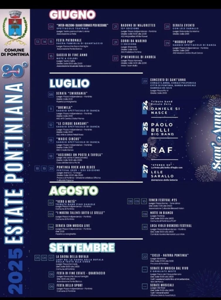 Estate Pontiniana 2025