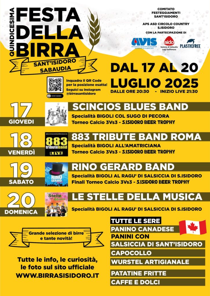 15^ Festa della Birra di Sant'Isidoro Sabaudia 2025
