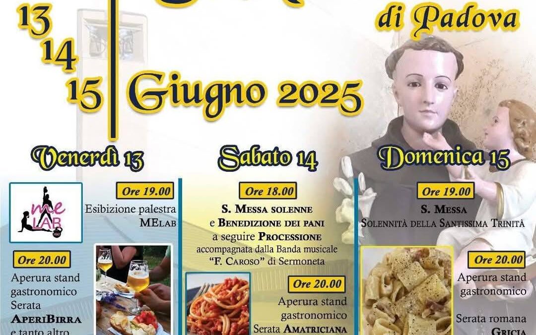 Festa di S. Antonio di Padova 2025 – Pontenuovo di Sermoneta