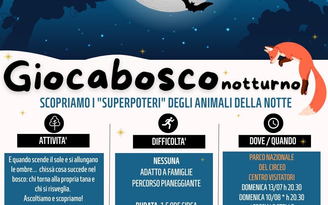 Giocabosco Notturno 2025 al Parco Nazionale del Circeo