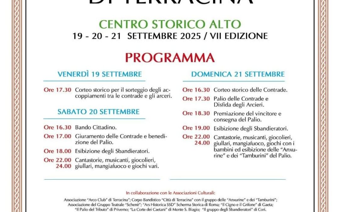 Il Palio delle Contrade di Terracina – VII Edizione 2025