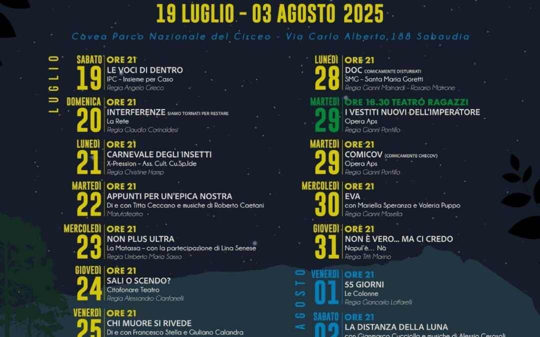 Il Parco e la Commedia 2025 – XIV Edizione