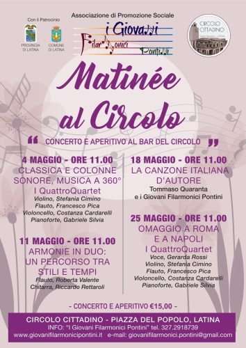 Matinée al Circolo – Concerti e Aperitivo al Bar del Circolo