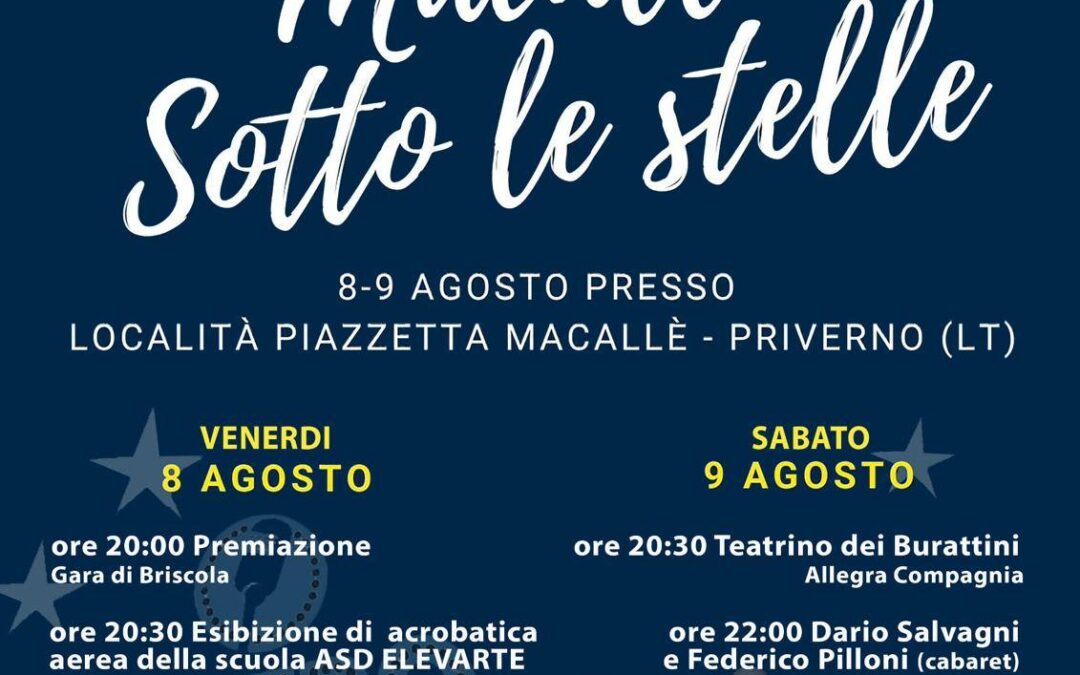 Priverno Macallè Sotto le Stelle 2025