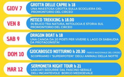 Rassegna Esperienze d’Estate – Agosto 2025 al Parco Nazionale del Circeo e Sermoneta