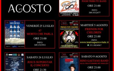 Rassegna Estiva Teatro Spazio Vitale 2025 – Luglio Agosto