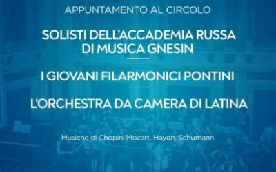 Solisti dell’Accademia Russa di Musica Gnesin con I Giovani Filarmonici Pontini e l’Orchestra da Camera di Latina. Musiche di Chopin, Mozart, Haydn, Schumann.