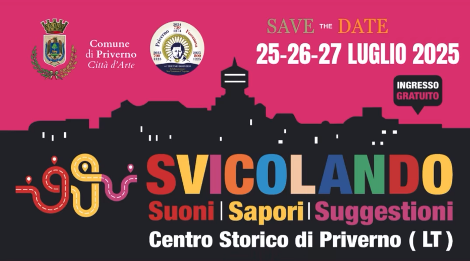 Svicolando 2025 – X Edizione – Suoni, Sapori e Suggestioni a Priverno Città d’Arte